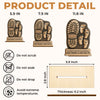 Plaque en Bois 2 Couches Personnalisée avec Support – Cadeau Fête des Pères pour Papa, Papi – Tes pas ont guidé notre chemin