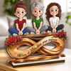 Plaque en Bois 2 Couches Personnalisée avec Support – Cadeau pour Maman, Grand-mère – Pour toujours