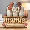 Plaque en Bois 2 Couches Personnalisée avec Support – Cadeau pour Maman, Grand-mère – Avec tout mon amour