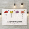 Toile Horizontale Personnalisée – Cadeau Pour Maman, Mamie – Où pousse tout notre amour