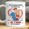 Mug Personnalisé À Effet Imprimé 3D Gonflé – Cadeau Pour Couple – Je t'aime, Je te garde