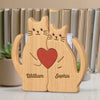 Puzzle Artistique en Bois Personnalisé – Cadeau pour Couple – Tu es le ronron de mon miaou