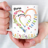 Mug Personnalisé - Cadeau Pour Maman, Fille - L’Amour Fleurit Chez Grand-Mère