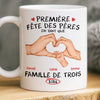 Mug Personnalisé À Effet Imprimé 3D Gonflé – Cadeau Fête des Pères – En Forme De Cœur