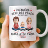 Mug Personnalisé À Effet Imprimé 3D Gonflé – Cadeau Fête des Pères – Notre Famille