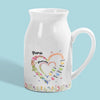 Vase À Fleurs Personnalisée – Cadeau Pour Maman, Mamie – Comme Des Fleurs, Nous Grandissons