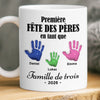 Mug Personnalisé À Effet Imprimé 3D Gonflé – Cadeau Fête des Pères – Les Couleurs Des Membres