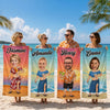 Serviette de Plage Personnalisée – Cadeau pour Famille et Amis – Un été personnalisé