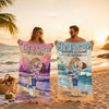 Serviette de Plage Personnalisée – Cadeau pour Couple – Toi & Moi Et La Mer
