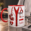 Mug Bicolore Personnalisé – Cadeau pour médecin, infirmière – Cœur de guérisseur