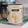 Tasse Personnalisée Bicolore – Cadeau Pour Coiffeur Ou Coiffeuse – Magie Entre Mes Mains