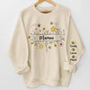 Sweatshirt Ou Hoodie Unisexe Personnalisé Avec Design Sur La Manche - Cadeaux Pour Maman, Grand-Mère - Le Doux Jardin De Maman