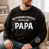 Sweatshirt Ou Hoodie Unisexe Personnalisé Avec Design Sur La Manche - Cadeaux Pour Papa, Grand-Père - Mon Bonheur M’appelle Papa