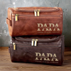 Trousse de toilette en cuir gravée personnalisée – Cadeau pour Papy, Papa – Le meilleur papa