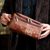 Trousse de toilette en cuir gravée personnalisée – Cadeau pour Papy, Papa – Légende pour toujours