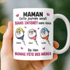 Mug Personnalisé à Effet 3D Gonflé – Cadeau Fête des Mères – Cadeau Humoristiques pour Maman – Sans Nous, Pas De Fête