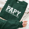 Sweatshirt Ou Hoodie Unisexe Personnalisé Avec Design Sur La Manche - Cadeau Pour Papa, Papy - Avec Papa Vient Le Bonheur