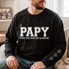 Sweatshirt Ou Hoodie Unisexe Personnalisé Avec Design Sur La Manche - Cadeau Pour Papa, Papy - Avec Papa Vient Le Bonheur