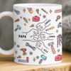 Mug Personnalisé à Effet 3D Gonflé – Cadeau Fête des Pères pour Papa – Papa Peut Tout Faire