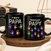 Mug Noir Personnalisé – Cadeau Pour Papy, Papa – Devenir Père Puis Grand-père