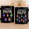 Mug Noir Personnalisé – Cadeau Pour Papy, Papa – Devenir Père Puis Grand-père