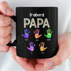 Mug Noir Personnalisé – Cadeau Pour Papy, Papa – Devenir Père Puis Grand-père