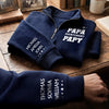 Sweat Unisexe Personnalisé Quart Zip – Cadeau Pour Papa, Papi – Le Meilleur Papa Devient Papi
