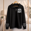 Sweat Unisexe Personnalisé Quart Zip – Cadeau Pour Papa, Papi – Le Meilleur Papa Devient Papi