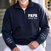 Sweat à Col Zippé Unisexe Personnalisé – Cadeau pour Papa, Papy – Papa Légendaire Depuis