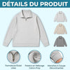 Sweat à Col Zippé Unisexe Personnalisé – Cadeau pour Papa, Papy – Papa rend chaque instant plus beau