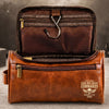 Trousse de toilette en cuir gravée personnalisée – Cadeau Rigolo pour Homme – Membre à vie