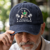 Casquette De Baseball En Jean Délavé Personnalisée – Cadeau Pour Retraités – Zéro Stress, Plus D’apéro