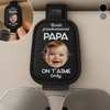 Pare-soleil de voiture en cuir Personnalisé – Cadeaux Pour La Fête Des Pères Pour Papa, Papy – Prenez La Route Du Bonheur