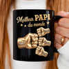 Mug Noir Personnalisé – Cadeau Pour Papa, Papy – Meilleur Papa Du Monde