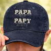 Casquette De Baseball En Jean Délavé Personnalisée – Cadeau Pour Papa, Papi – La Paternité Vous Va Bien