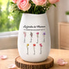 Vase Ovale En Céramique Personnalisé – Cadeau Pour Maman, Mamie - Là Où Les Souvenirs S'épanouissent