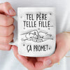 Mug Personnalisé à Effet 3D Gonflé – Cadeau Fête des Pères pour Papa – De famille en famille, Ça promet
