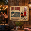 Panneau Métallique Personnalisé avec Photo – Cadeau Pour Papa, Papy – Détente & Grillades