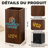 Pot à Crayons Personnalisé avec Horloge – Cadeau pour Papa, Papy – Éternellement Reconnaissant