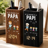 Pot à Crayons Personnalisé avec Horloge – Cadeau pour Papa, Papy – Allons-y ensemble !