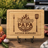 Planche à Découper Personnalisée - Cadeau Pour Papa, Papy - Le Patron du Grill