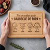 Planche à Découper Personnalisée - Cadeau Pour Papa, Papi - Tout est meilleur du grill