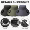 Chapeau Solaire avec Ventilateurs Personnalisé – Cadeau pour Pêcheur, Papa, Papy – Maître pêcheur