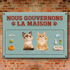 Panneau Métallique Personnalisé – Cadeau pour Propriétaires D’animaux, Amoureux des Animaux – Les vrais hommes aiment les chats