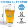 Verre à bière Personnalisé – Cadeau pour Propriétaires D’animaux, Amoureux des Animaux – Tous les chats pensent que je suis génial
