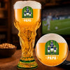 Verre à bière en forme de trophée personnalisé – Cadeau pour fan de football – Prêt pour la victoire