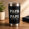 Gobelet Isotherme en Similicuir Personnalisé – Cadeau pour Papa, Papi – Papa dans le cœur