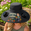 Chapeau Solaire avec Ventilateurs Personnalisé – Cadeau Pour Jardiniers, Amoureux Des Plantes – Les Souvenirs Nous Gardent Proches