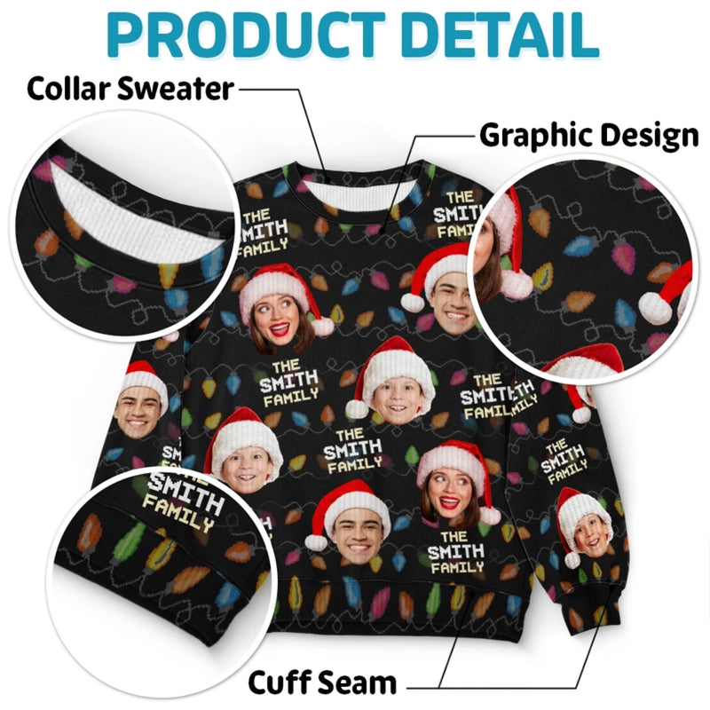 Noël est un moment pour se retrouver en famille – Sweatshirt personnalisé pour la famille – Pull en laine unisexe – Cadeau de Noël pour les membres de la famille