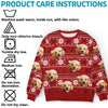 Sweatshirt moche de Noël personnalisé avec photo – « Que votre Noël soit poilu et lumineux » – Pull en laine unisexe – Cadeau de Noël pour propriétaires et amoureux des animaux